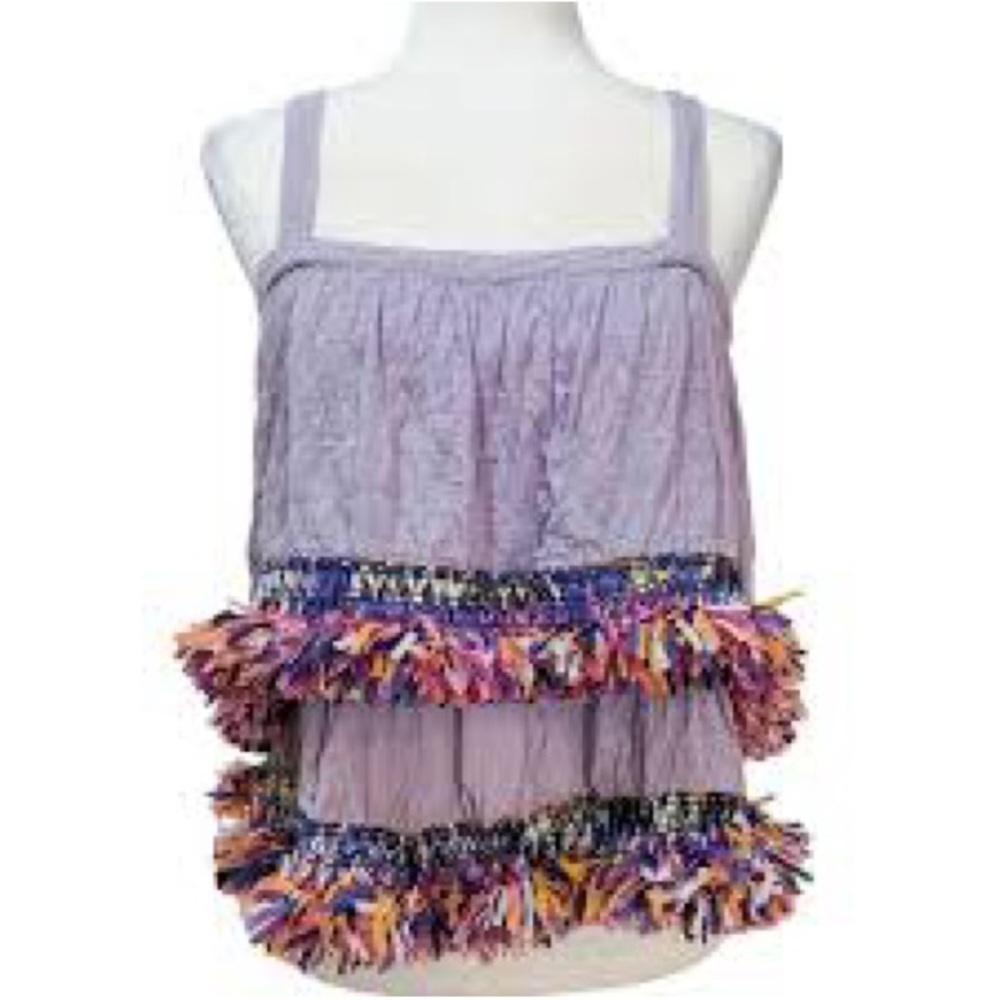 Koch x Goldie Fringe Trim Tank Blouse
